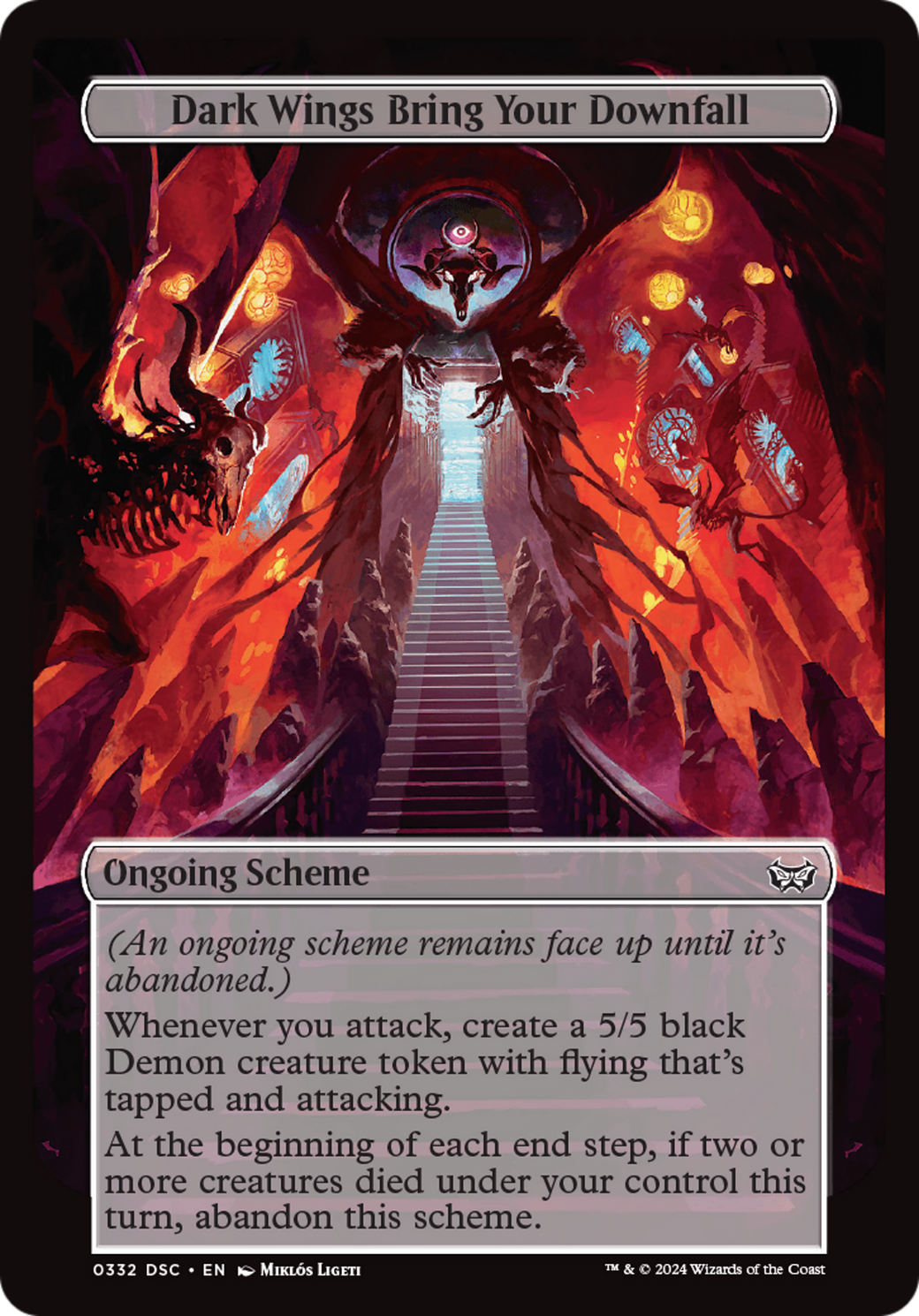 Dark Wings Bring Your Downfall (Full Art) [Duskmourn: Archenemy] | Tabernacle Games