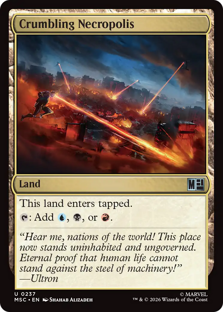 Crumbling Necropolis (Surge Foil) [Marvel Super Heroes Commander] | Tabernacle Games