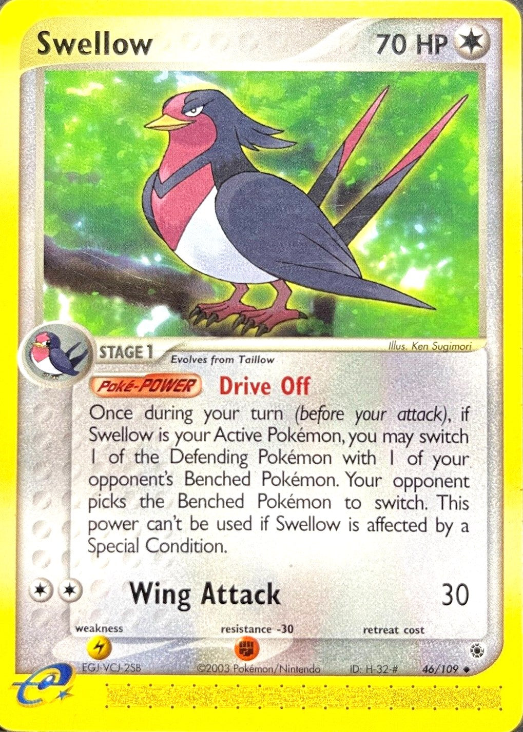 Swellow (46/109) [EX: Ruby & Sapphire] | Tabernacle Games