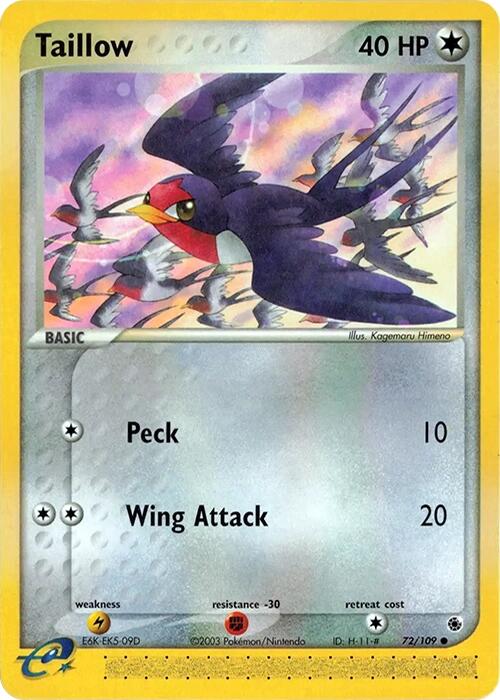 Taillow (72/109) [EX: Ruby & Sapphire] | Tabernacle Games