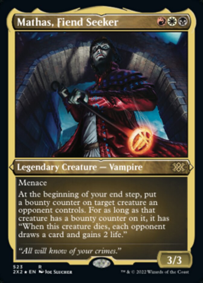 Mathas, Fiend Seeker (Foil Etched) [Double Masters 2022] | Tabernacle Games
