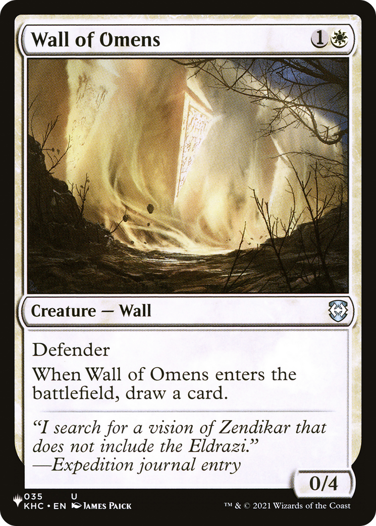 Wall of Omens (KHC) [The List] | Tabernacle Games