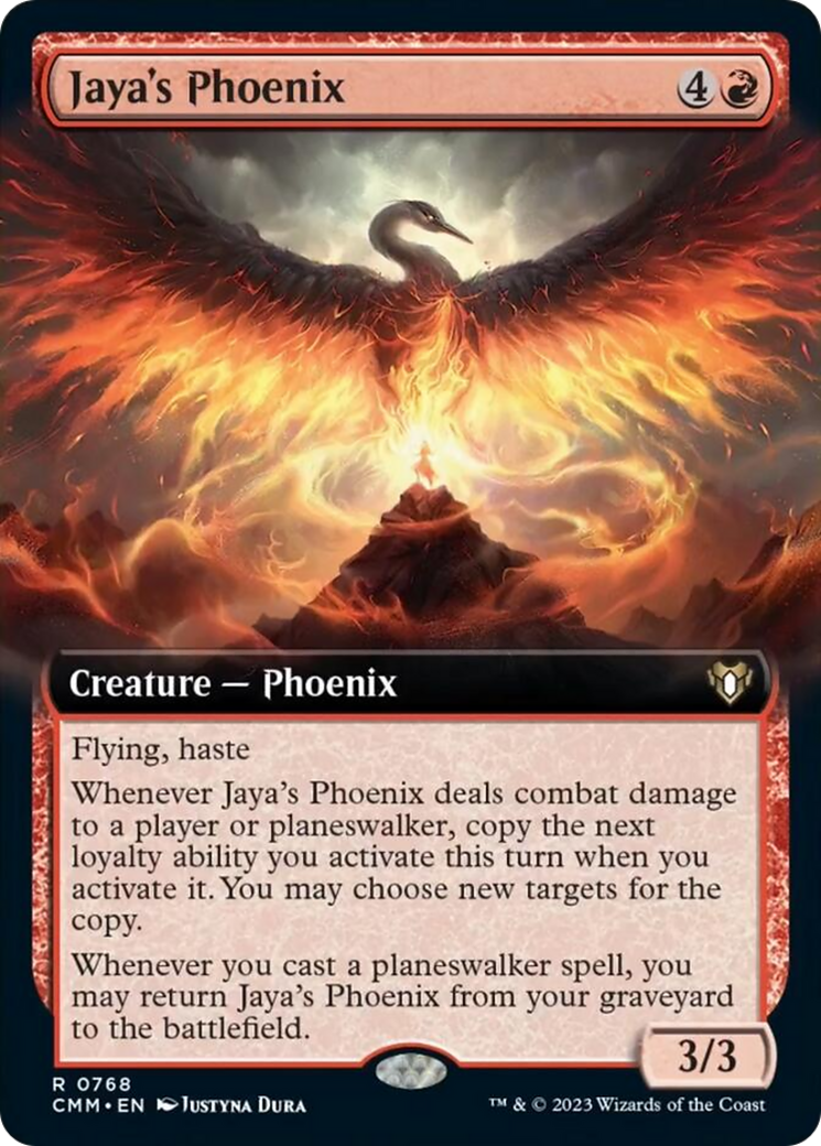 Jaya's Phoenix (Extended Art) [Commander Masters] | Tabernacle Games