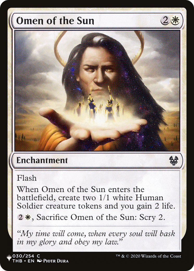 Omen of the Sun [The List] | Tabernacle Games