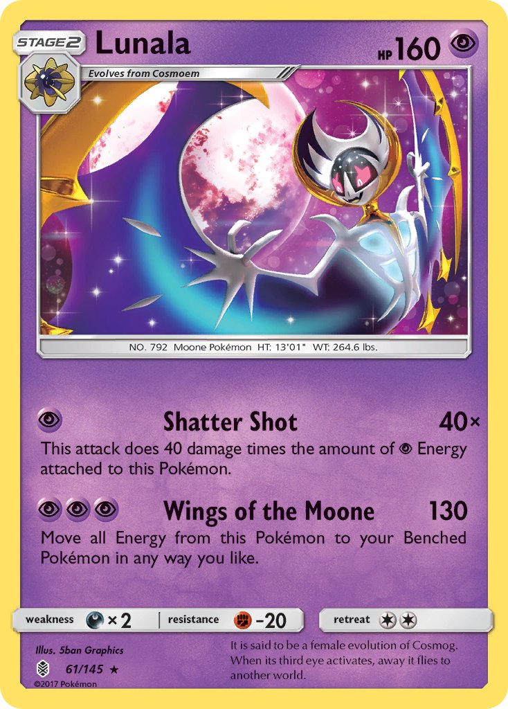 Lunala (61/145) (Theme Deck Exclusive) [Sun & Moon: Guardians Rising] | Tabernacle Games