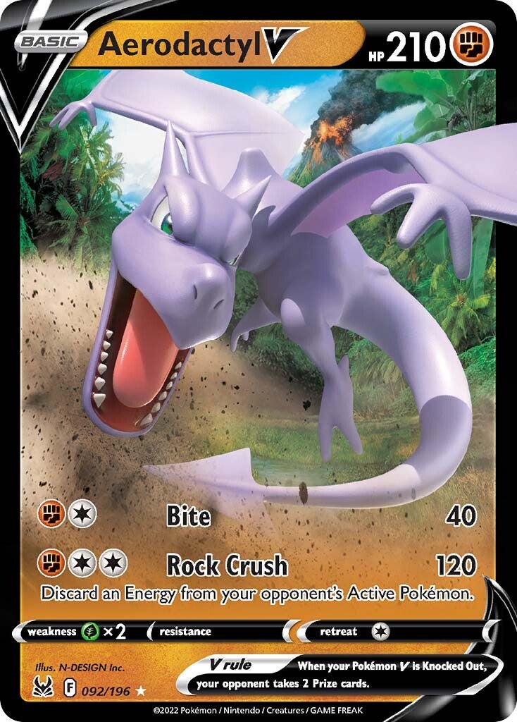 Aerodactyl V (092/196) [Sword & Shield: Lost Origin] | Tabernacle Games