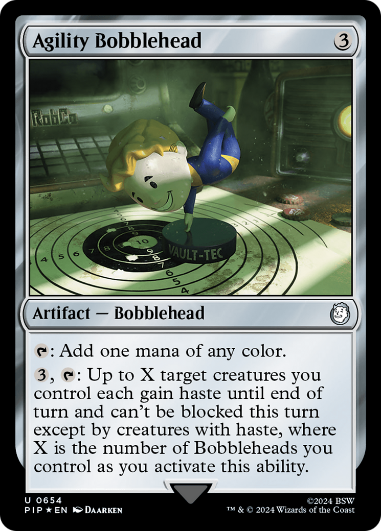 Agility Bobblehead (Surge Foil) [Fallout] | Tabernacle Games