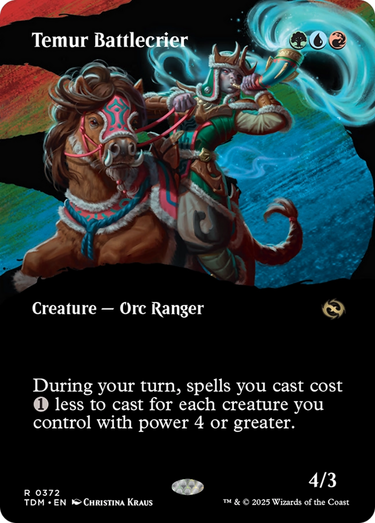 Temur Battlecrier (Borderless) [Tarkir: Dragonstorm] | Tabernacle Games