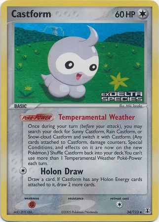 Castform (34/113) (Stamped) [EX: Delta Species] | Tabernacle Games