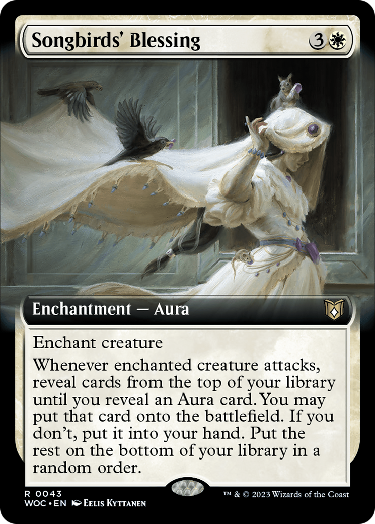 Songbirds' Blessing (Extended Art) [Wilds of Eldraine Commander] | Tabernacle Games