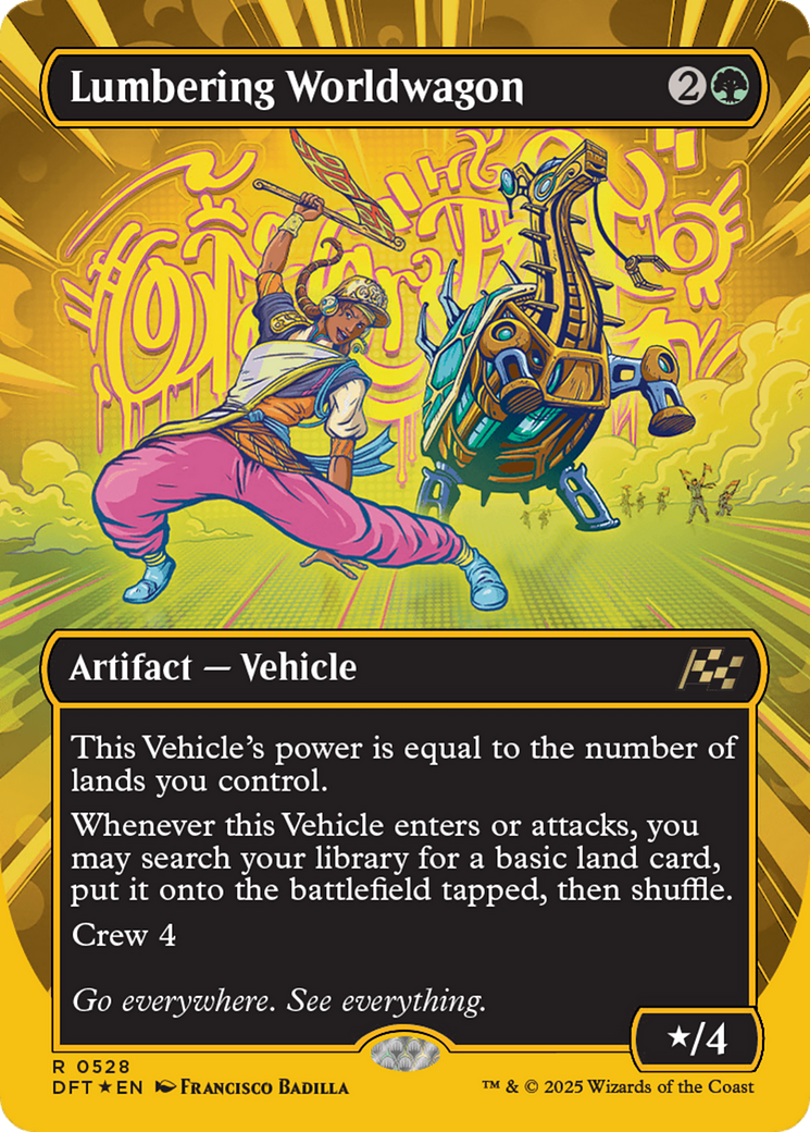 Lumbering Worldwagon (Borderless) (First-Place Foil) [Aetherdrift] | Tabernacle Games