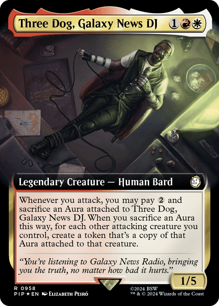 Three Dog, Galaxy News DJ (Extended Art) (Surge Foil) [Fallout] | Tabernacle Games