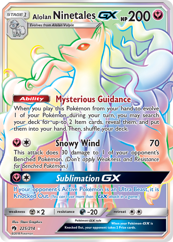 Alolan Ninetales GX (225/214) [Sun & Moon: Lost Thunder] | Tabernacle Games