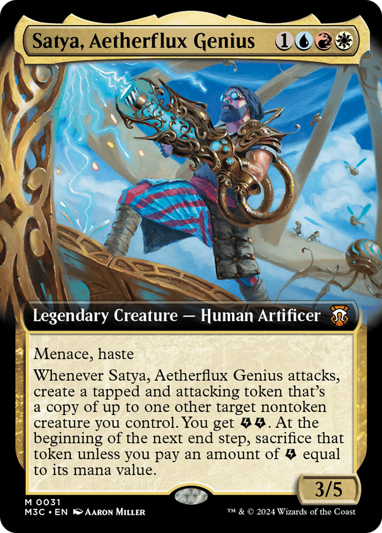 Satya, Aetherflux Genius (Extended Art) [Modern Horizons 3 Commander] | Tabernacle Games