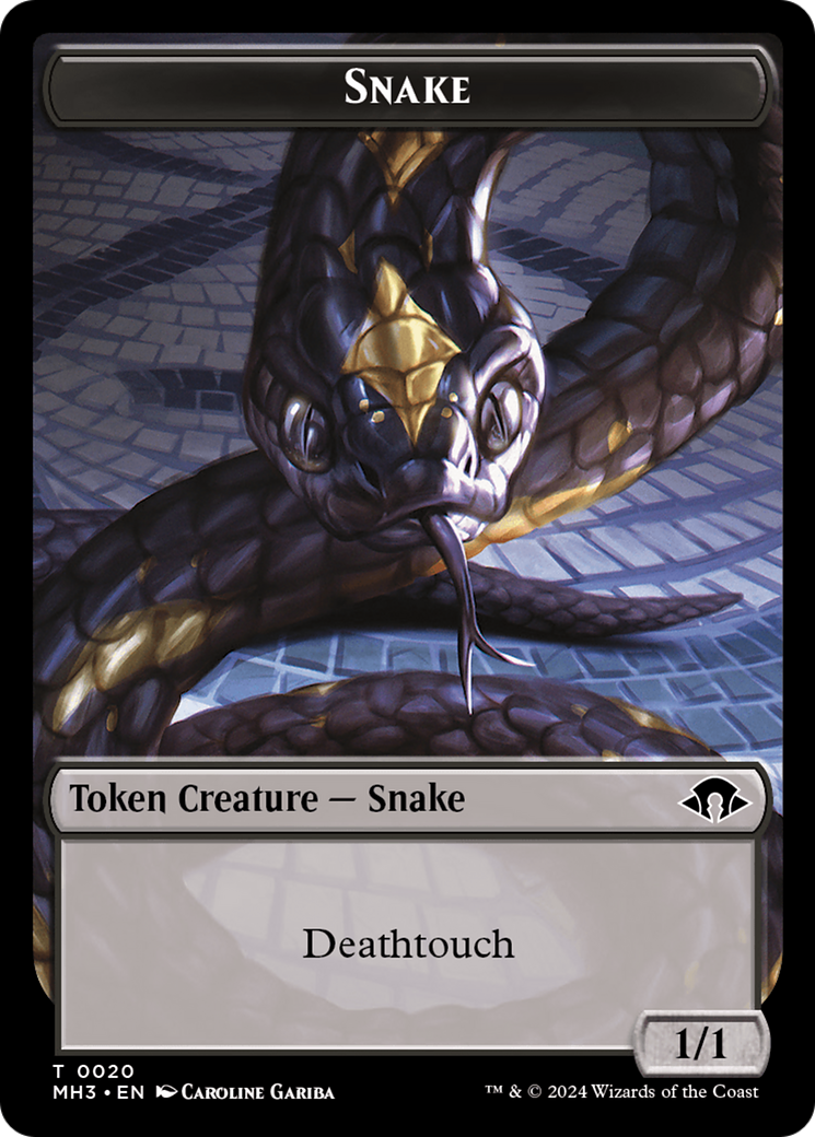Snake Token [Modern Horizons 3 Tokens] | Tabernacle Games