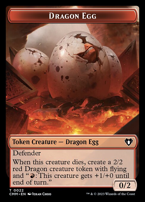 Treasure // Dragon Egg Double-Sided Token [Commander Masters Tokens] | Tabernacle Games