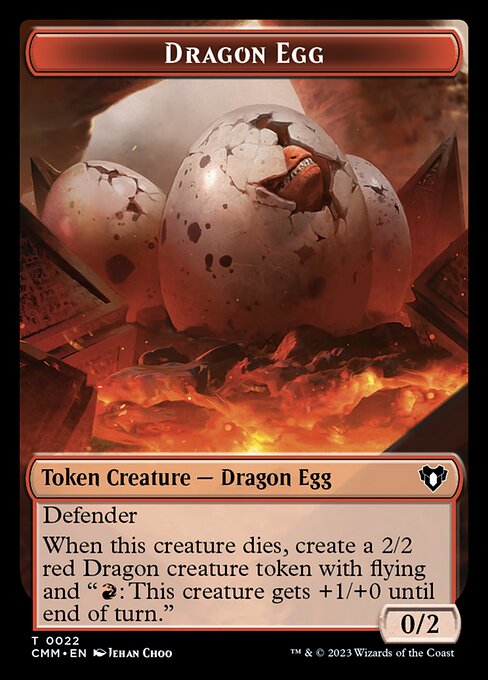 Eldrazi // Dragon Egg Double-Sided Token [Commander Masters Tokens] | Tabernacle Games