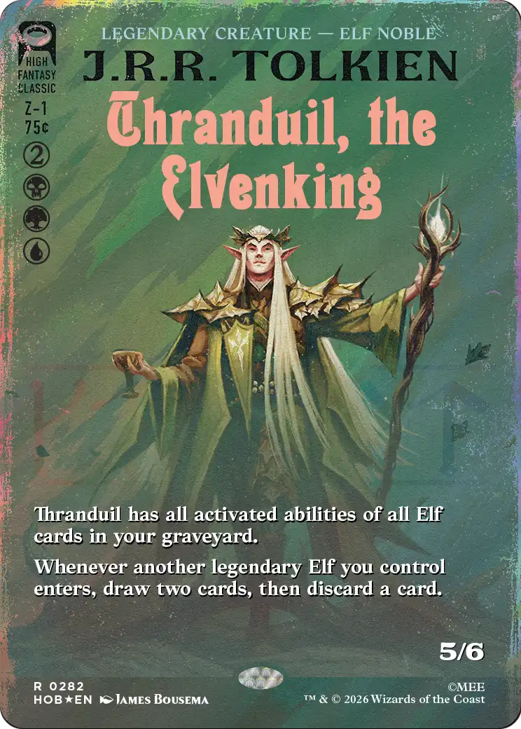 Thranduil, the Elvenking (Borderless) (Surge Foil) [The Hobbit] | Tabernacle Games