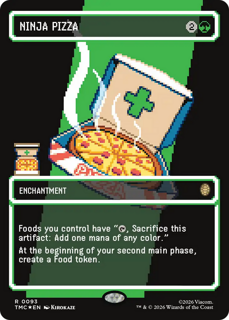 Ninja Pizza (Borderless) (Surge Foil) [Teenage Mutant Ninja Turtles Commander] | Tabernacle Games