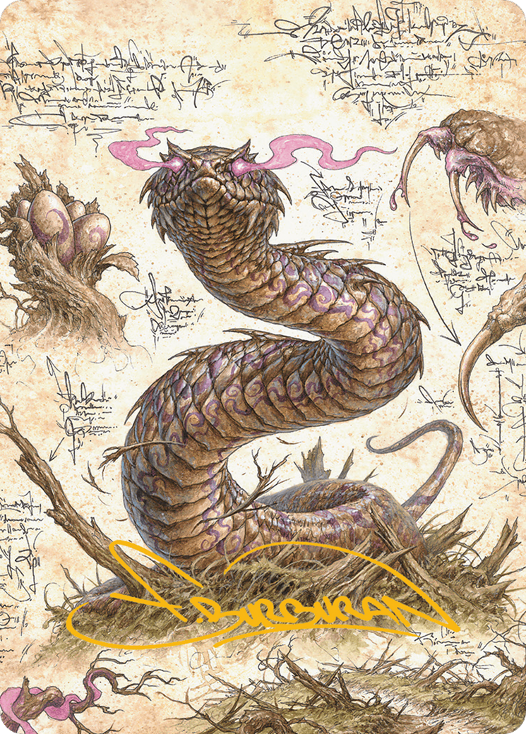 Rottenmouth Viper Art Card (Gold-Stamped Signature) [Bloomburrow Art Series] | Tabernacle Games