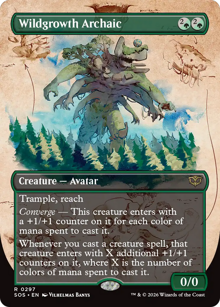 Wildgrowth Archaic (Borderless) [Secrets of Strixhaven] | Tabernacle Games