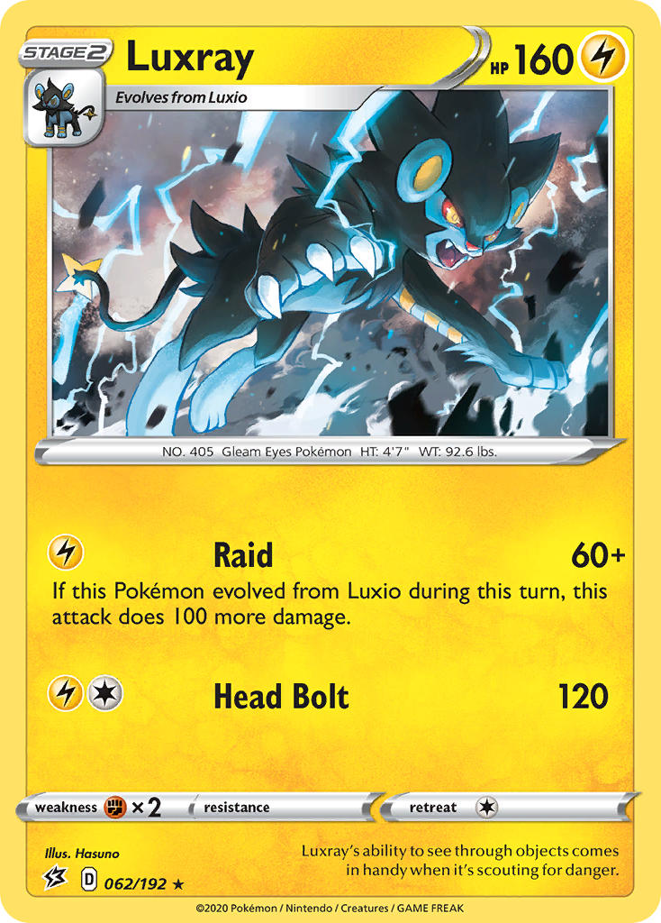 Luxray (062/192) (Theme Deck Exclusive) [Sword & Shield: Rebel Clash] | Tabernacle Games