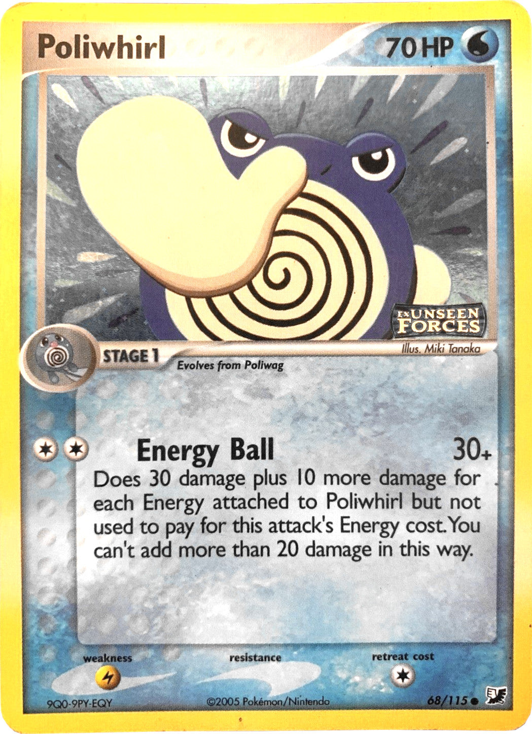Poliwhirl (68/115) (Stamped) [EX: Unseen Forces] | Tabernacle Games
