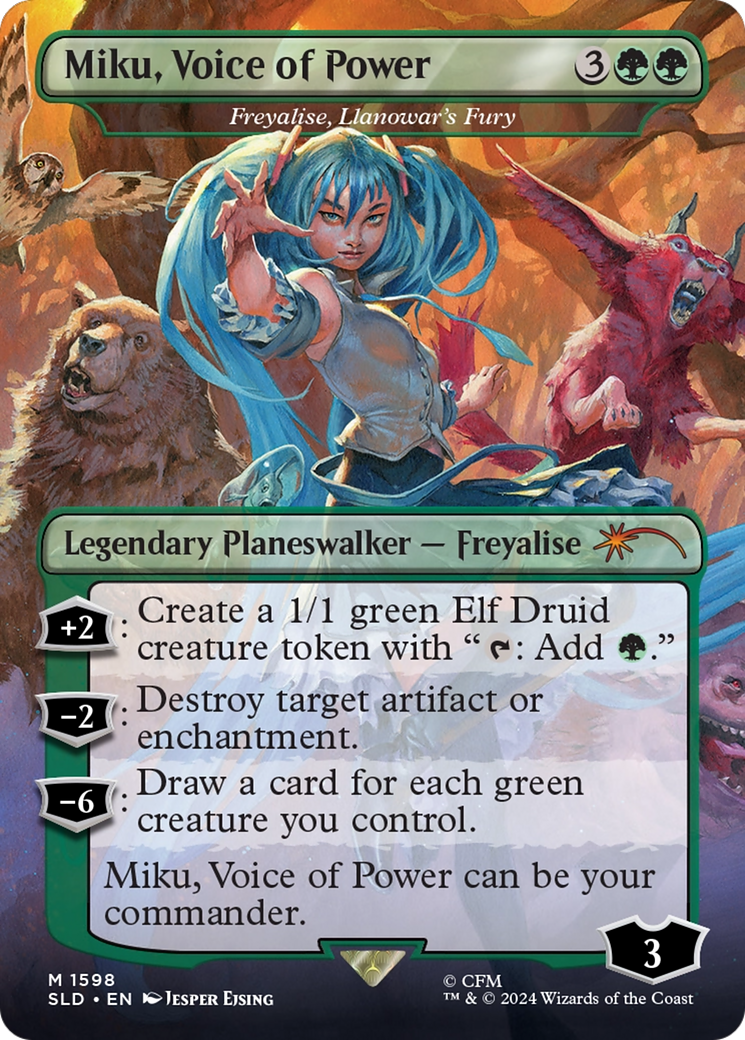 Miku, Voice of Power - Freyalise, Llanowar's Fury [Secret Lair Drop Series] | Tabernacle Games