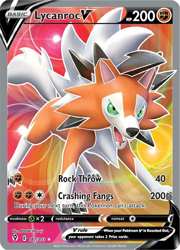 Lycanroc V (187/203) [Sword & Shield: Evolving Skies] | Tabernacle Games