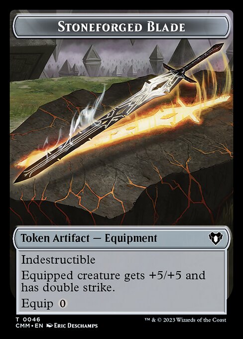 Eldrazi Scion // Stoneforged Blade Double-Sided Token [Commander Masters Tokens] | Tabernacle Games