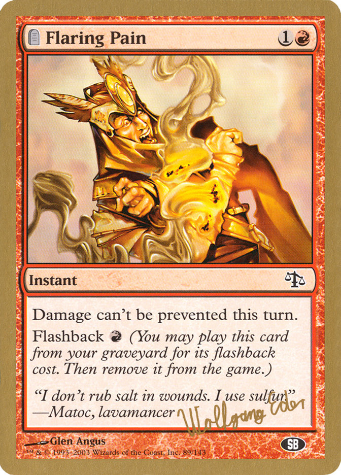 Flaring Pain (Wolfgang Eder) (SB) [World Championship Decks 2003] | Tabernacle Games