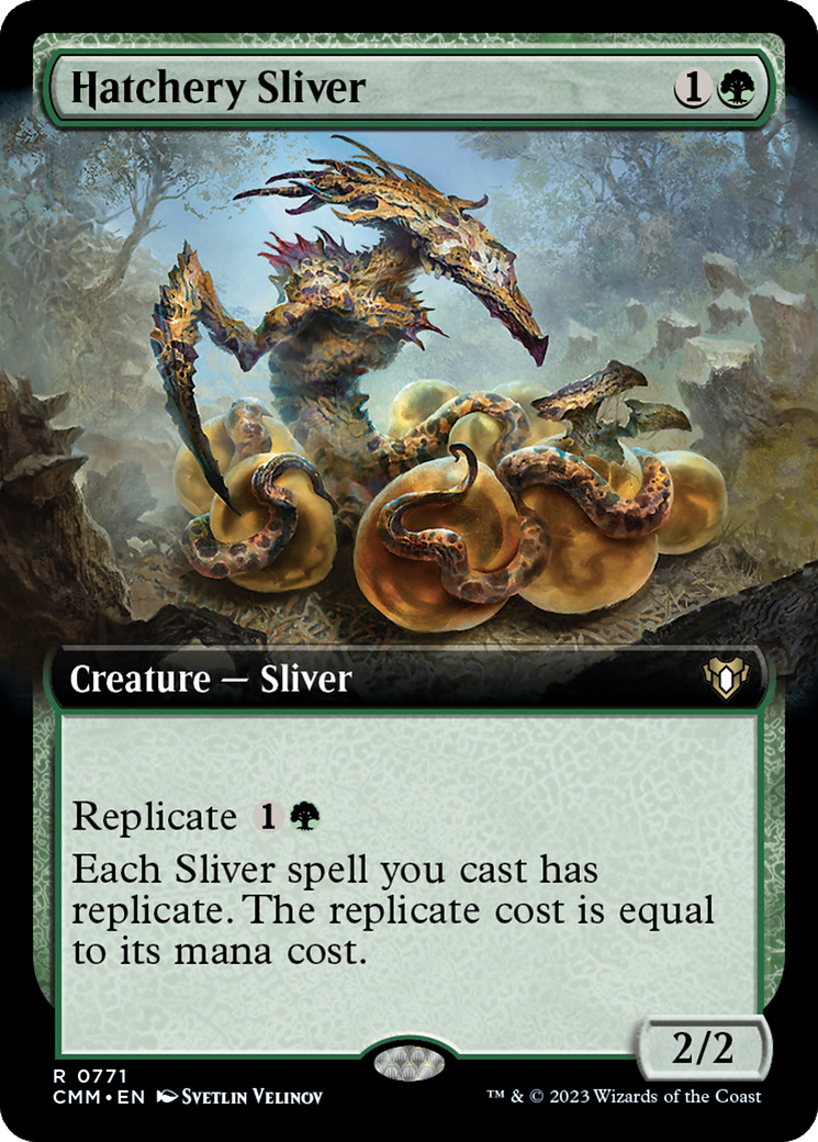 Hatchery Sliver (Extended Art) [Commander Masters] | Tabernacle Games