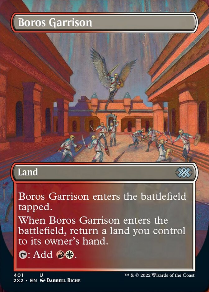 Boros Garrison (Borderless Alternate Art) [Double Masters 2022] | Tabernacle Games