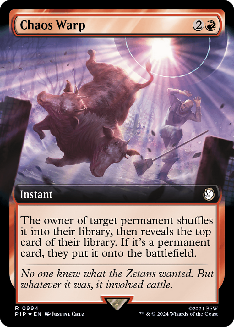 Chaos Warp (Extended Art) (Surge Foil) [Fallout] | Tabernacle Games