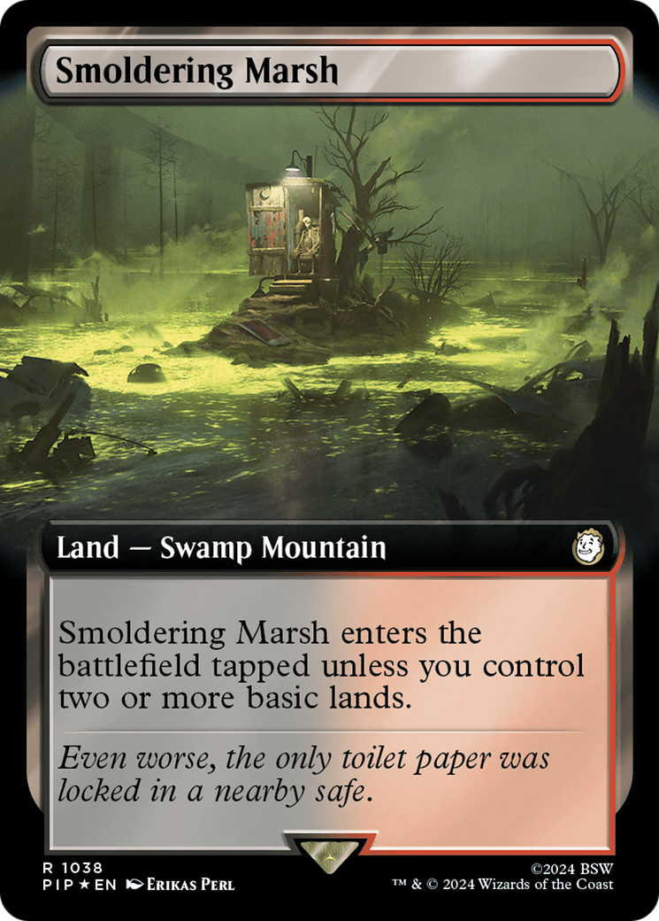 Smoldering Marsh (Extended Art) (Surge Foil) [Fallout] | Tabernacle Games