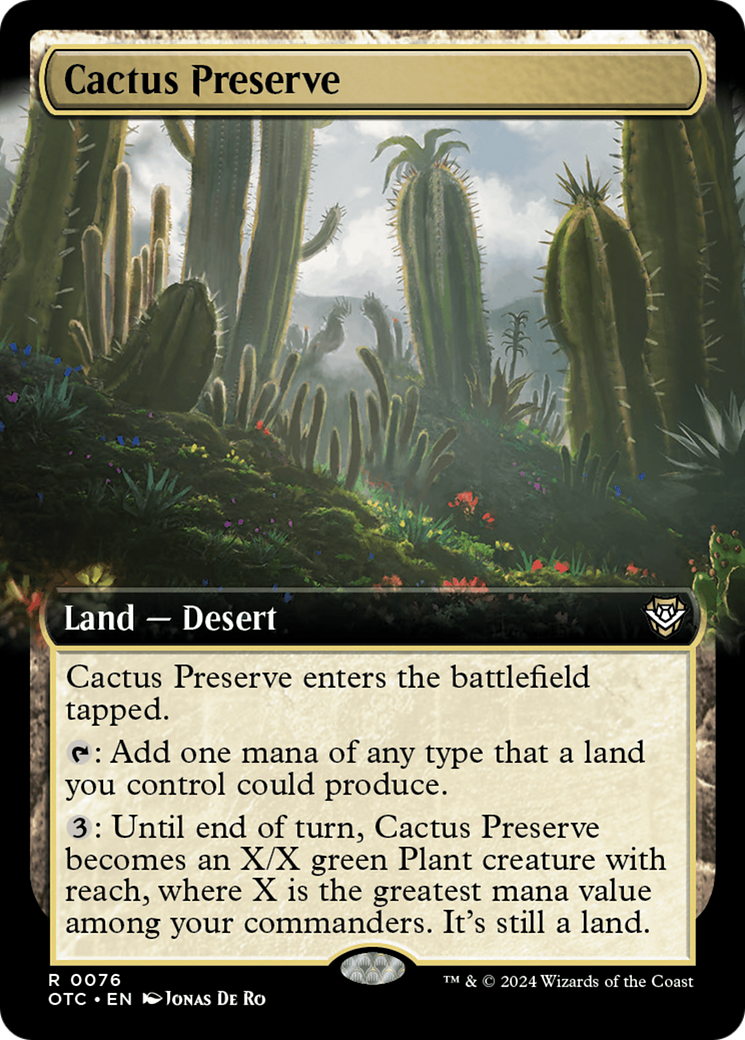 Cactus Preserve (Extended Art) [Outlaws of Thunder Junction Commander] | Tabernacle Games