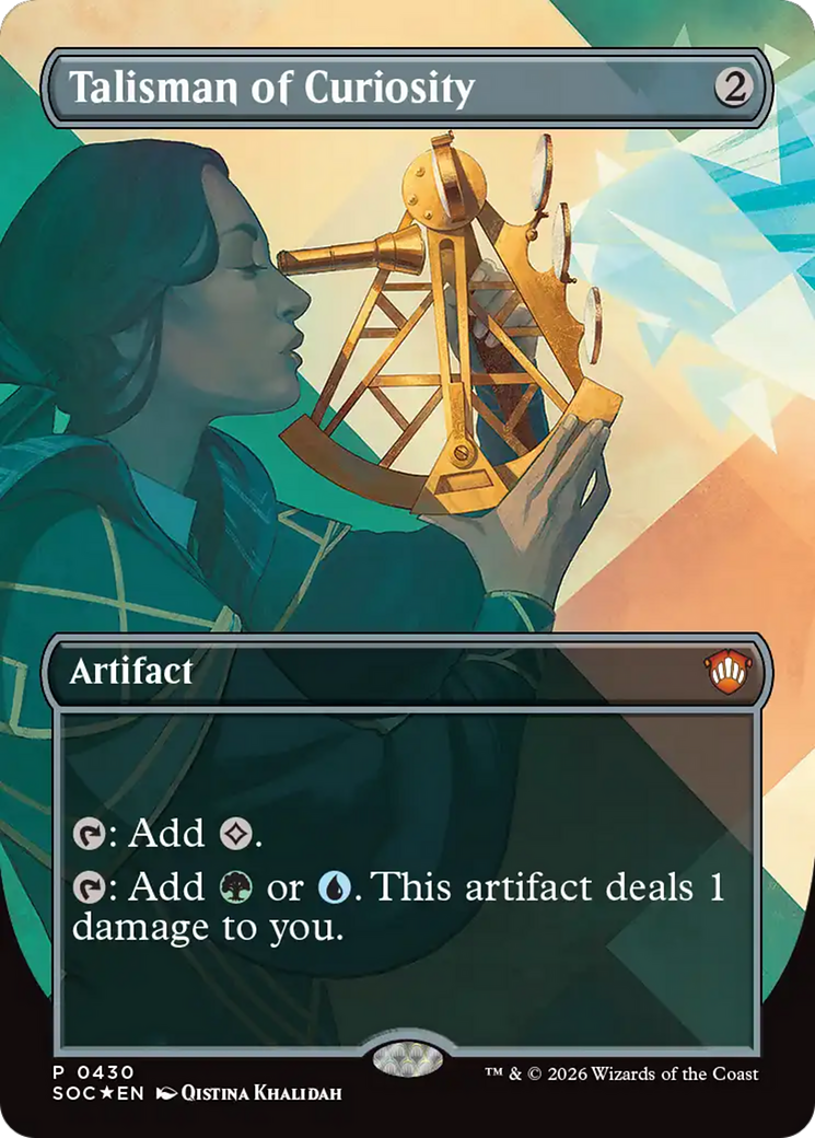 Talisman of Curiosity (Borderless) [Secrets of Strixhaven Commander] | Tabernacle Games