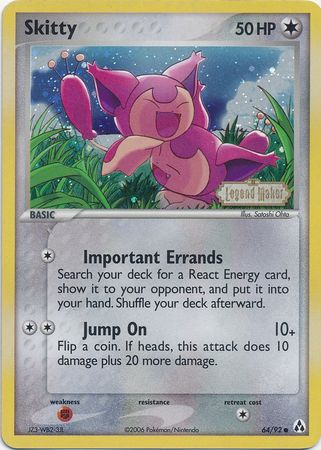 Skitty (64/92) (Stamped) [EX: Legend Maker] | Tabernacle Games