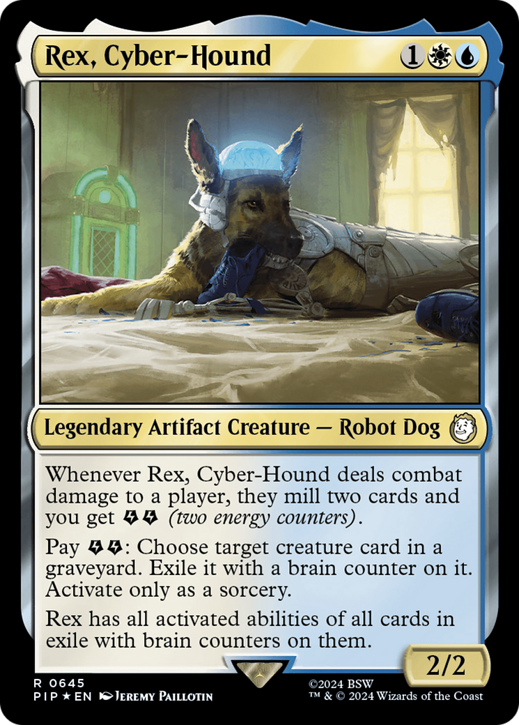 Rex, Cyber-Hound (Surge Foil) [Fallout] | Tabernacle Games