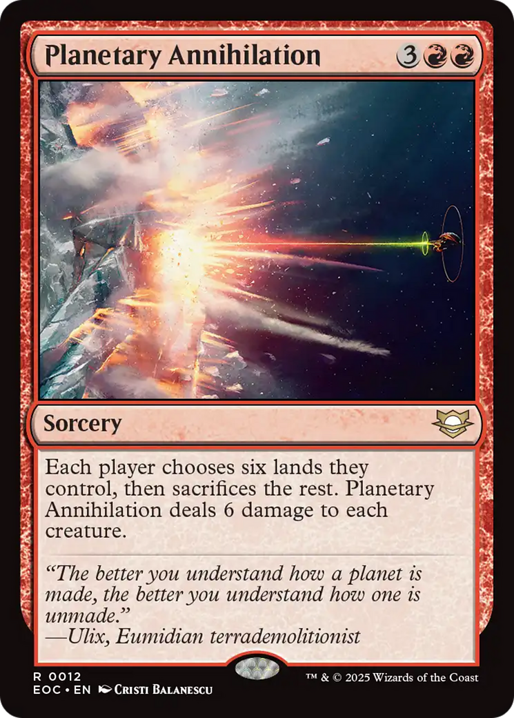 Planetary Annihilation [Edge of Eternities Commander] | Tabernacle Games