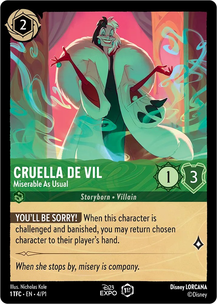 Cruella de Vil (4) [D23 Promos] | Tabernacle Games