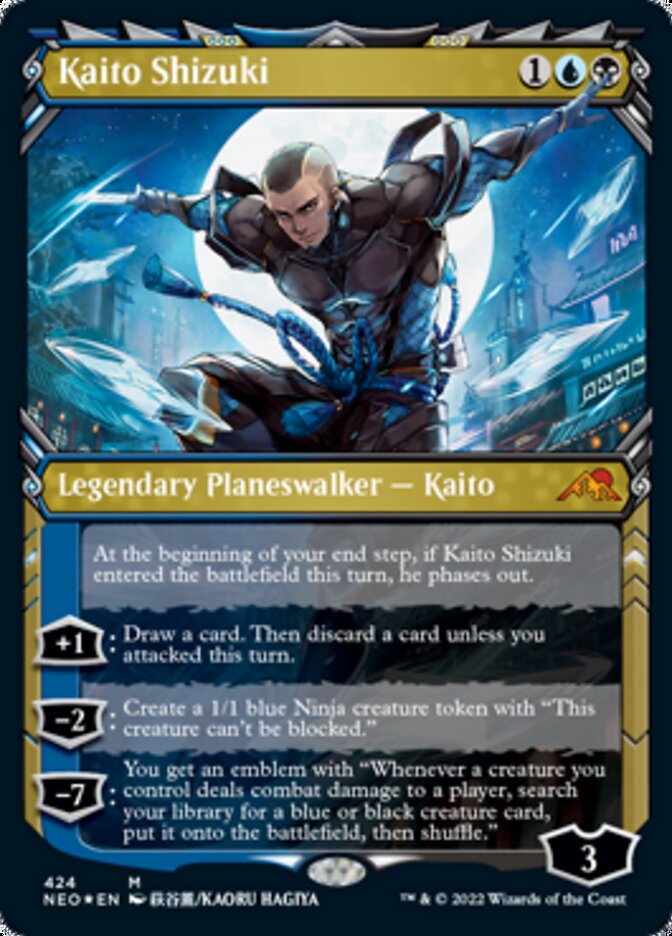 Kaito Shizuki (Showcase) (Foil Etched) [Kamigawa: Neon Dynasty] | Tabernacle Games