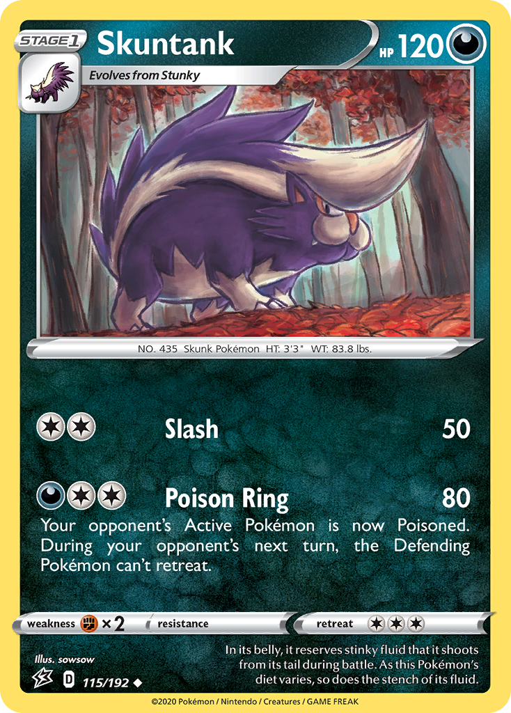 Skuntank (115/192) [Sword & Shield: Rebel Clash] | Tabernacle Games