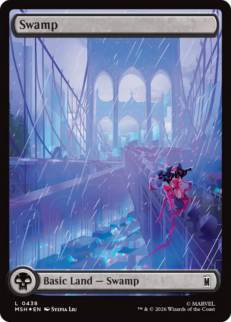 Swamp (0438) (Surge Foil) [Marvel Super Heroes] | Tabernacle Games