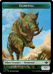Treasure // Elemental Double-Sided Token [Outlaws of Thunder Junction Tokens] | Tabernacle Games