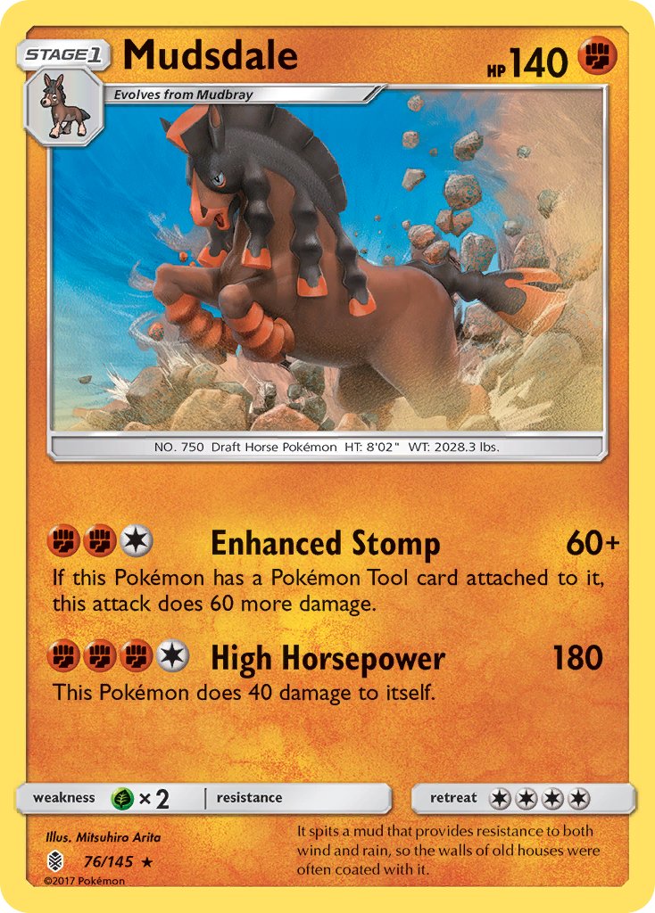 Mudsdale (76/145) (Prerelease Kit Exclusive) (Theme Deck Exclusive) [Sun & Moon: Guardians Rising] | Tabernacle Games