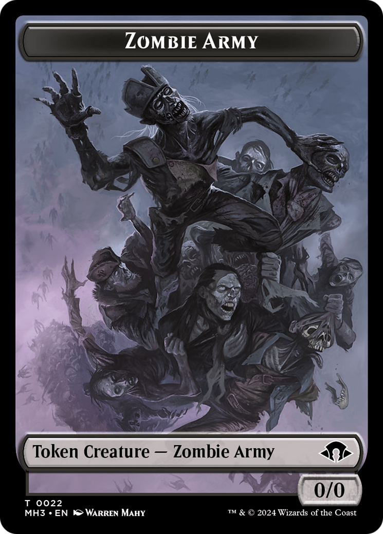 Phyrexian Germ // Zombie Army Double-Sided Token [Modern Horizons 3 Tokens] | Tabernacle Games