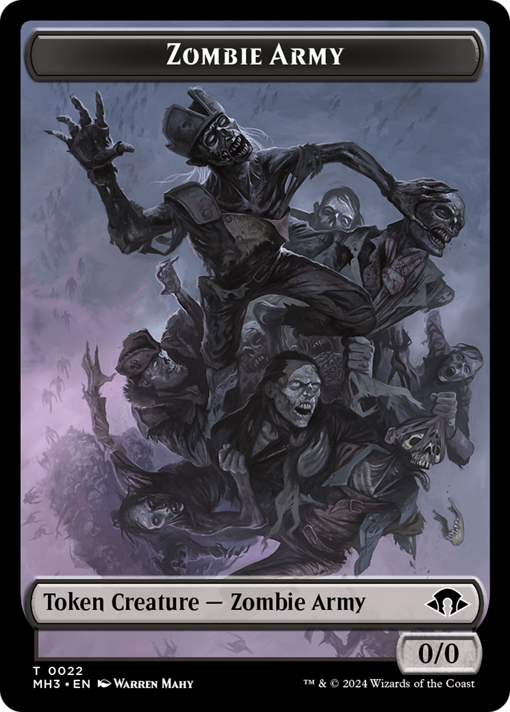 Zombie Army // Energy Reserve Double-Sided Token [Modern Horizons 3 Tokens] | Tabernacle Games