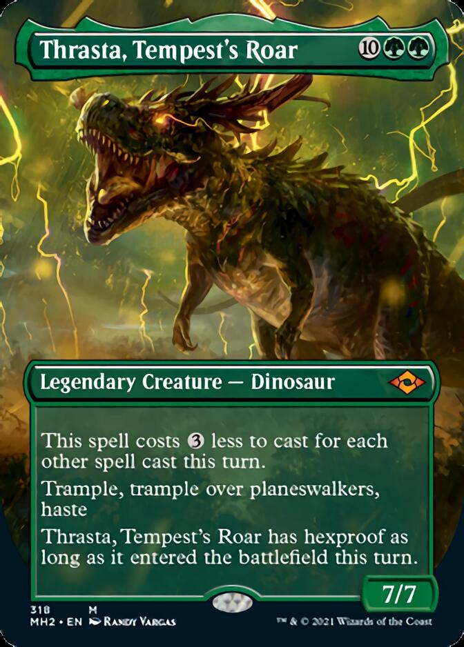 Thrasta, Tempest's Roar (Borderless Alternate Art) [Modern Horizons 2] | Tabernacle Games