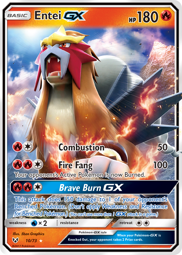 Entei GX (10/73) [Sun & Moon: Shining Legends] | Tabernacle Games
